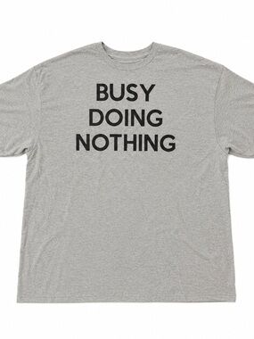 HUF Busy Doing Nothing Short Sleeve Tee - Gray/Black